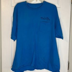 Salt Life Bright Blue‎ T-Shirt 2xl with Marlon